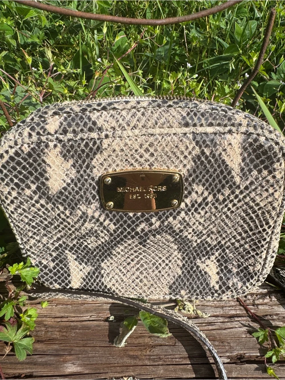 Michael Kors Snakeskin print Chain detail Small going out Crossbody bag